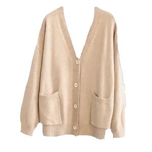 Button up cardigan cream oversized